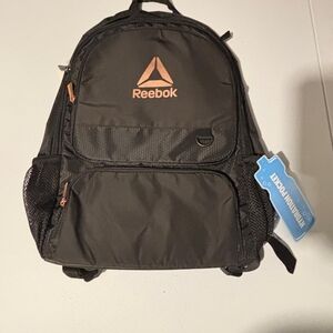 Reebok Black and Orange Men's Backpack